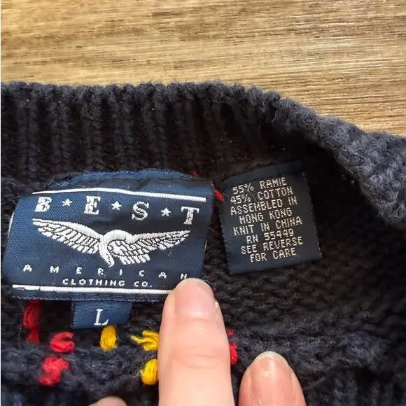 Vintage 90s Cropped Plaid Tartan Knit Sweater - Picture 4 of 4